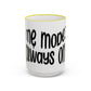 "Mẹ Mode: Always On" Accent Rim Coffee Mug for Vietnamese American Mothers