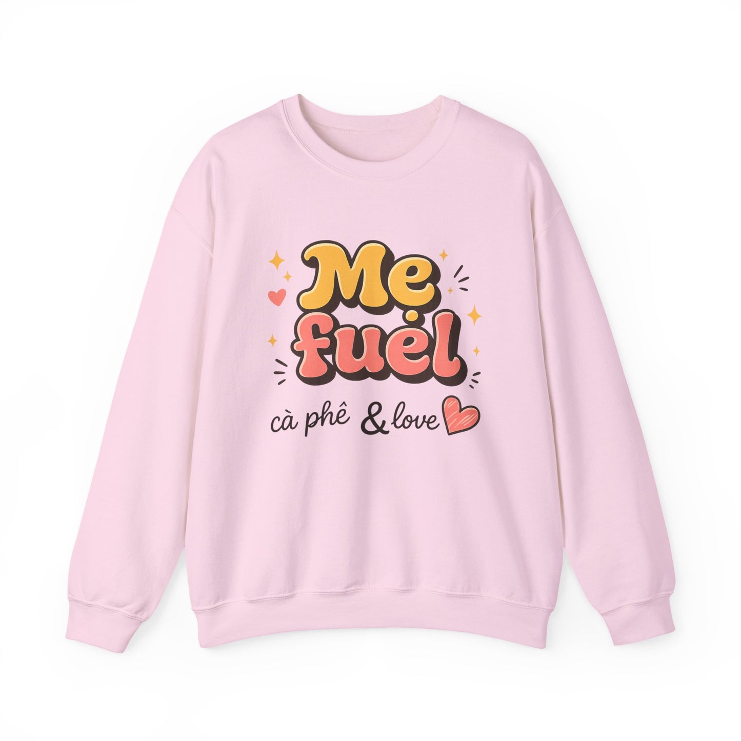 "Mẹ Fuel Cà Phê & Love" Crewneck — Vietnamese American Mom Sweatshirt