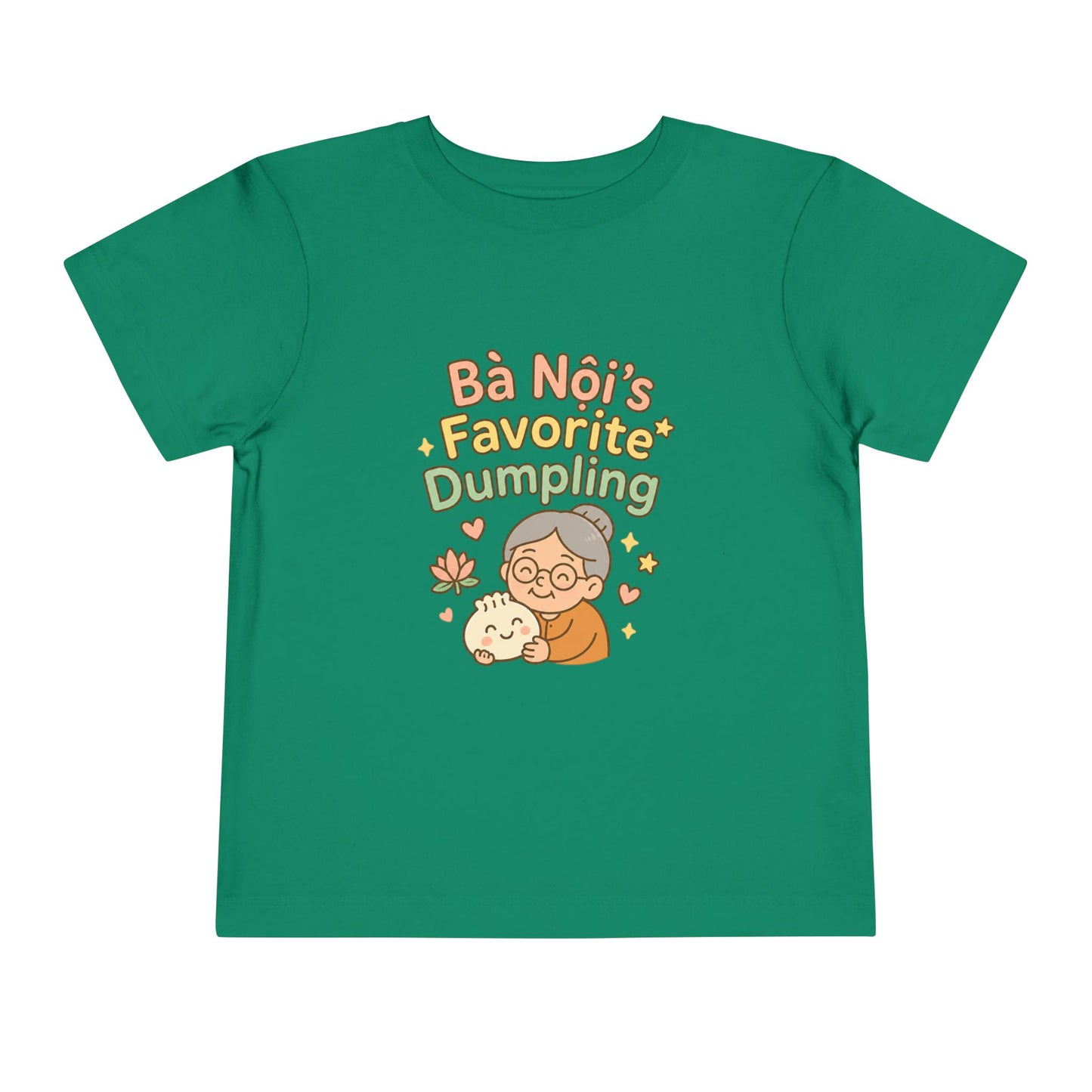 "Bà Nội's Favorite Dumpling" Toddler Tee — Vietnamese American Paternal Grandma Kids Shirt, Cute Dumpling Bond Gift
