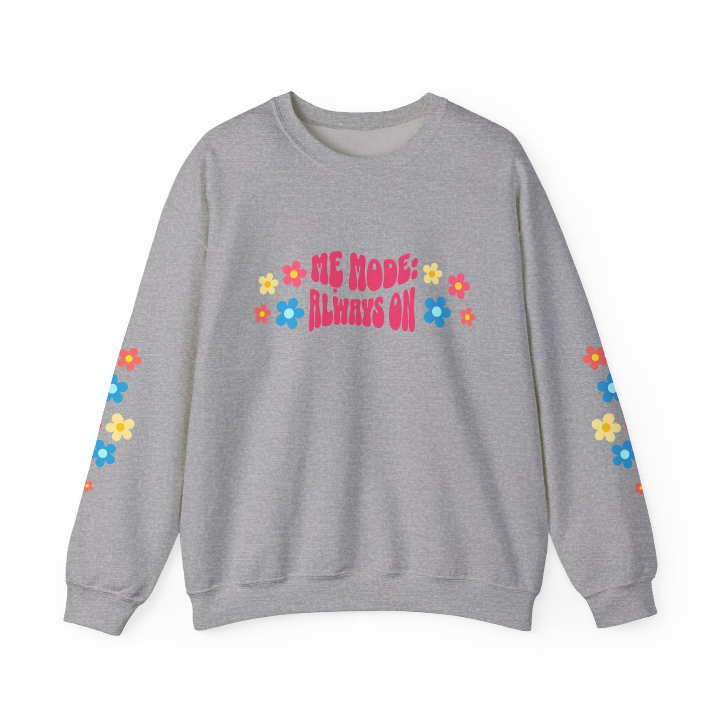 "Mẹ Mode: Always On" Vietnamese American Mom Floral Crewneck Sweatshirt