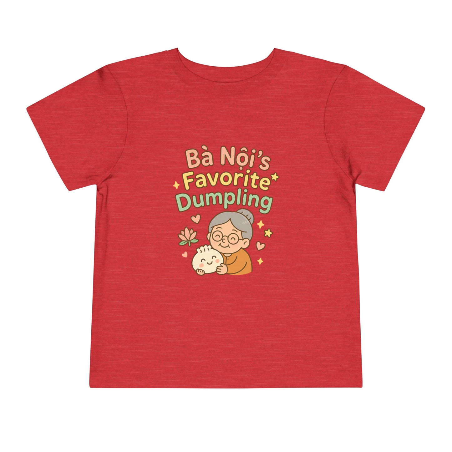 "Bà Nội's Favorite Dumpling" Toddler Tee — Vietnamese American Paternal Grandma Kids Shirt, Cute Dumpling Bond Gift