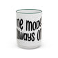 "Mẹ Mode: Always On" Accent Rim Coffee Mug for Vietnamese American Mothers