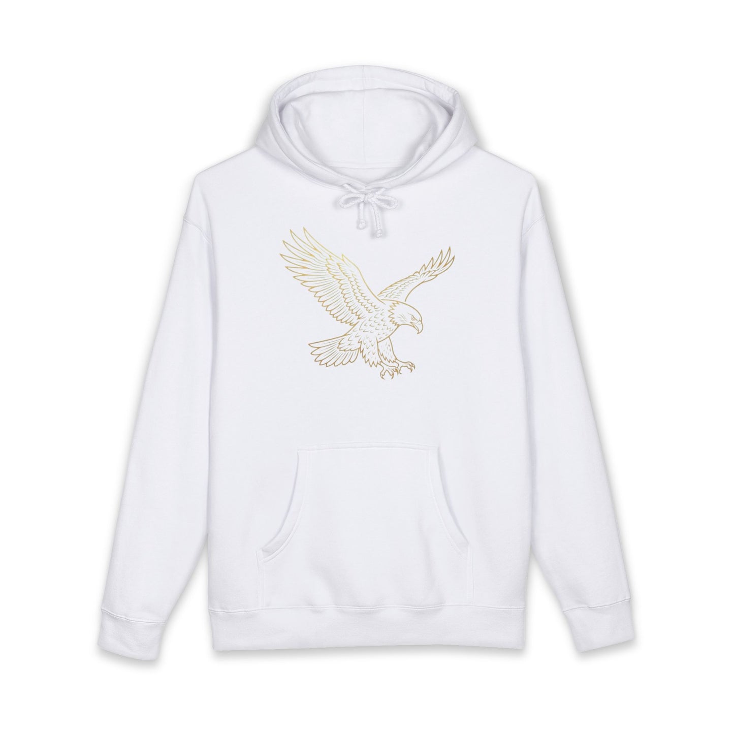 Eagle Outline Hoodie — Minimalist Soaring Eagle Graphic