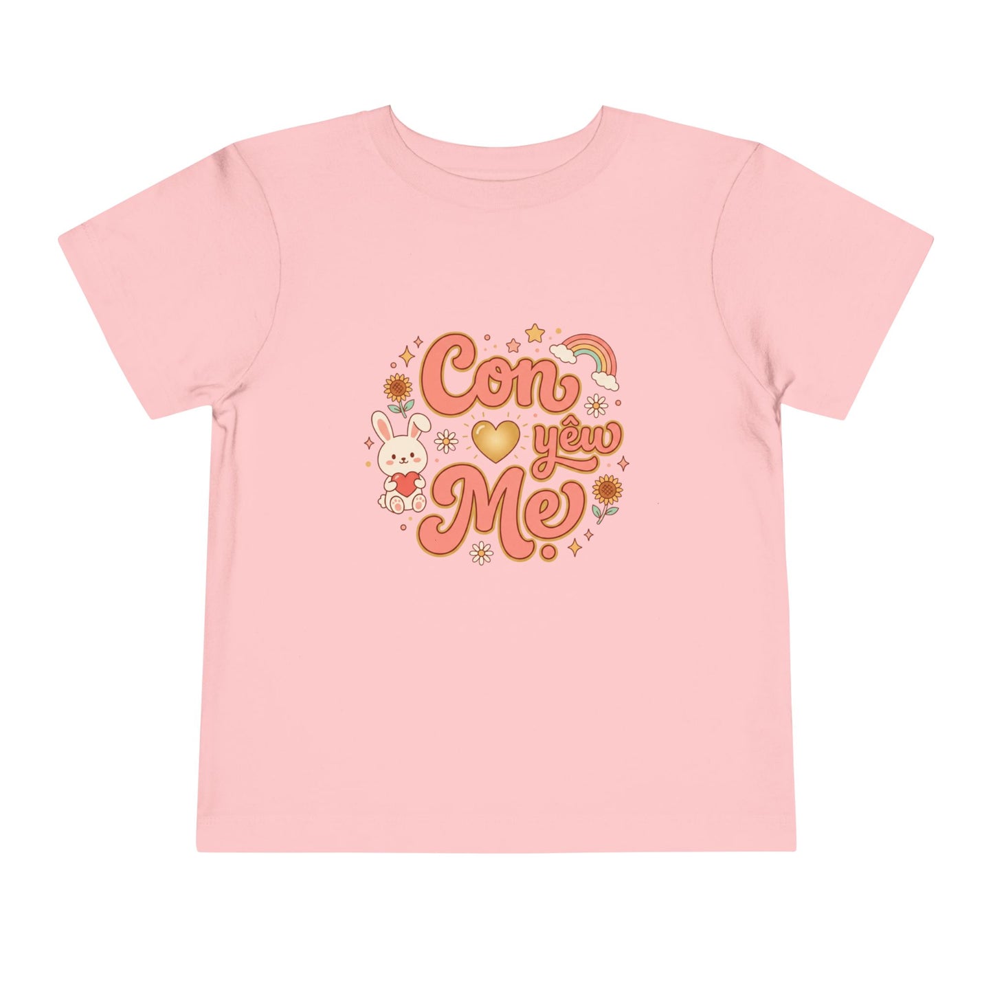 "Con Yêu Mẹ" Vietnamese American Mom-Loving Toddler Tee Shirt