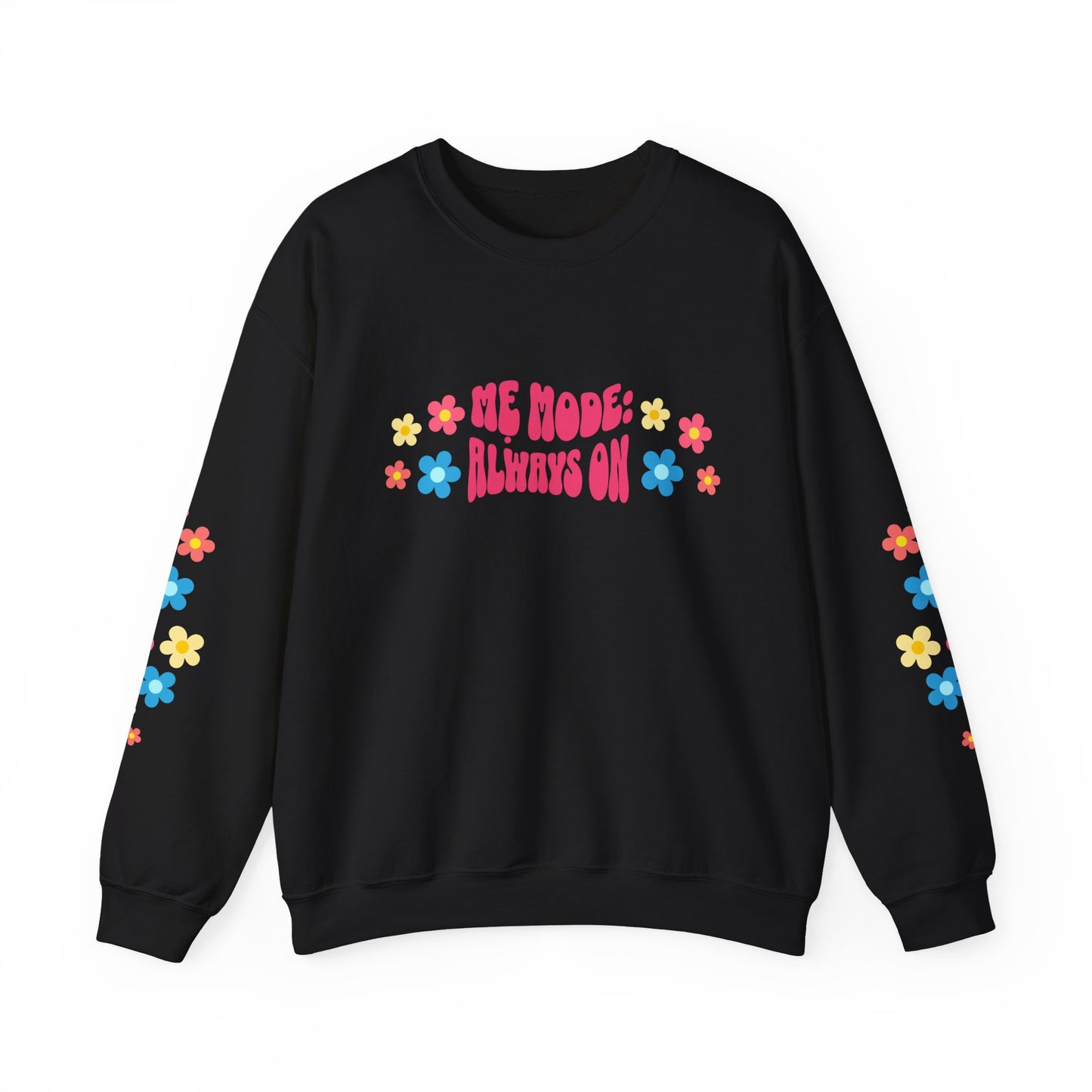 "Mẹ Mode: Always On" Vietnamese American Mom Floral Crewneck Sweatshirt