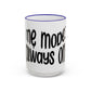 "Mẹ Mode: Always On" Accent Rim Coffee Mug for Vietnamese American Mothers
