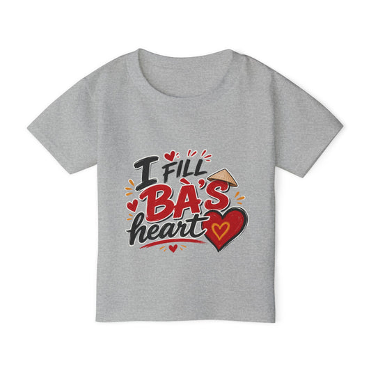 "I Fill Bà's Heart" Colorful Vietnamese American Toddler T-Shirt