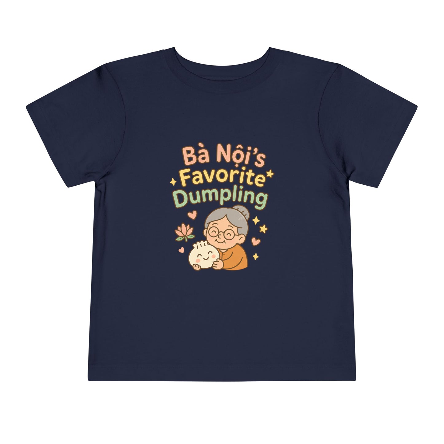 "Bà Nội's Favorite Dumpling" Toddler Tee — Vietnamese American Paternal Grandma Kids Shirt, Cute Dumpling Bond Gift