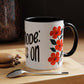 "Mẹ Mode: Always On" Red Floral Coffee Mug for Vietnamese American Moms