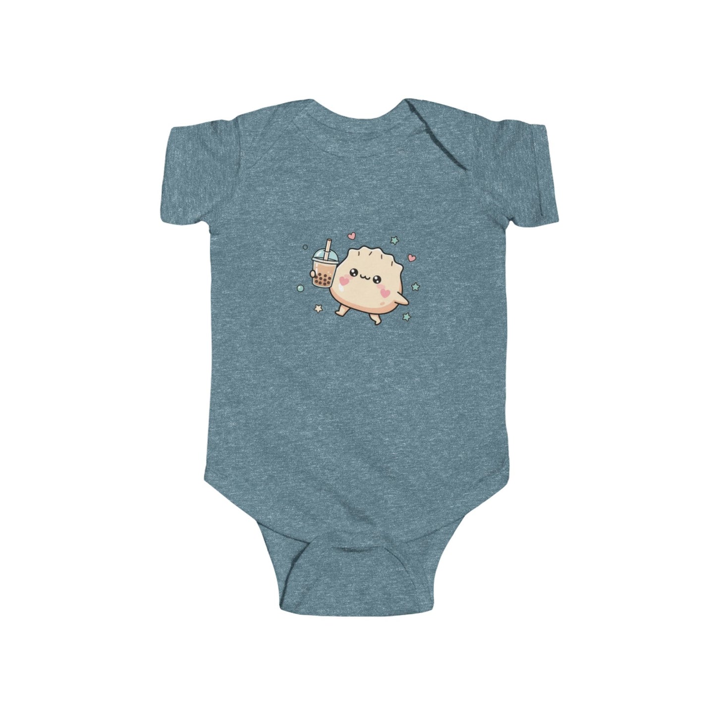 Kawaii Dumpling with Boba Baby Onesie — Cute Vietnamese American Newborn Bodysuit, Asian Foodie Baby Shower Gift