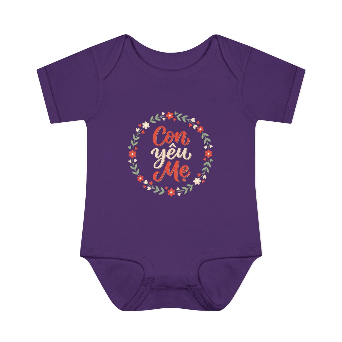 "Con Yêu Mẹ" Baby Onesie — Vietnamese American 'I Love Mom' Newborn Bodysuit, Cute Mother's Day Baby Gift