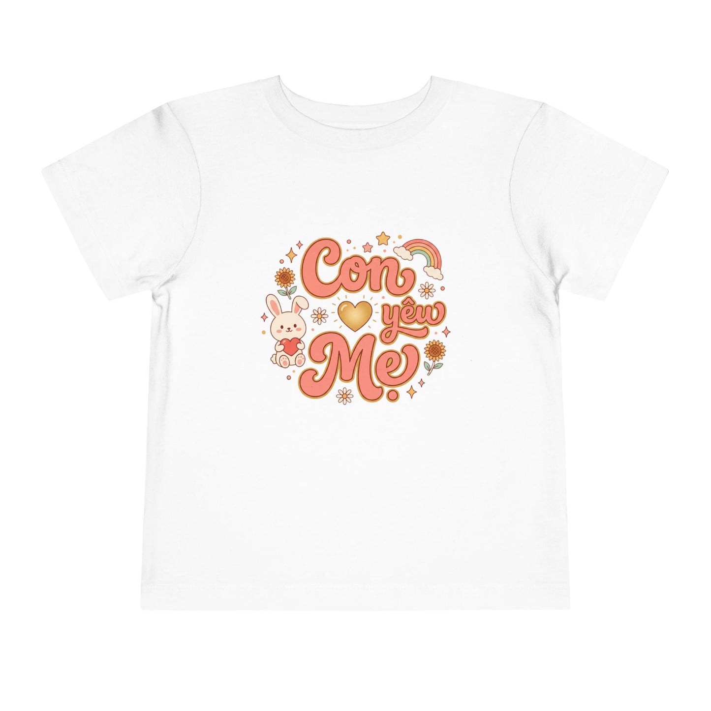 "Con Yêu Mẹ" Vietnamese American Mom-Loving Toddler Tee Shirt