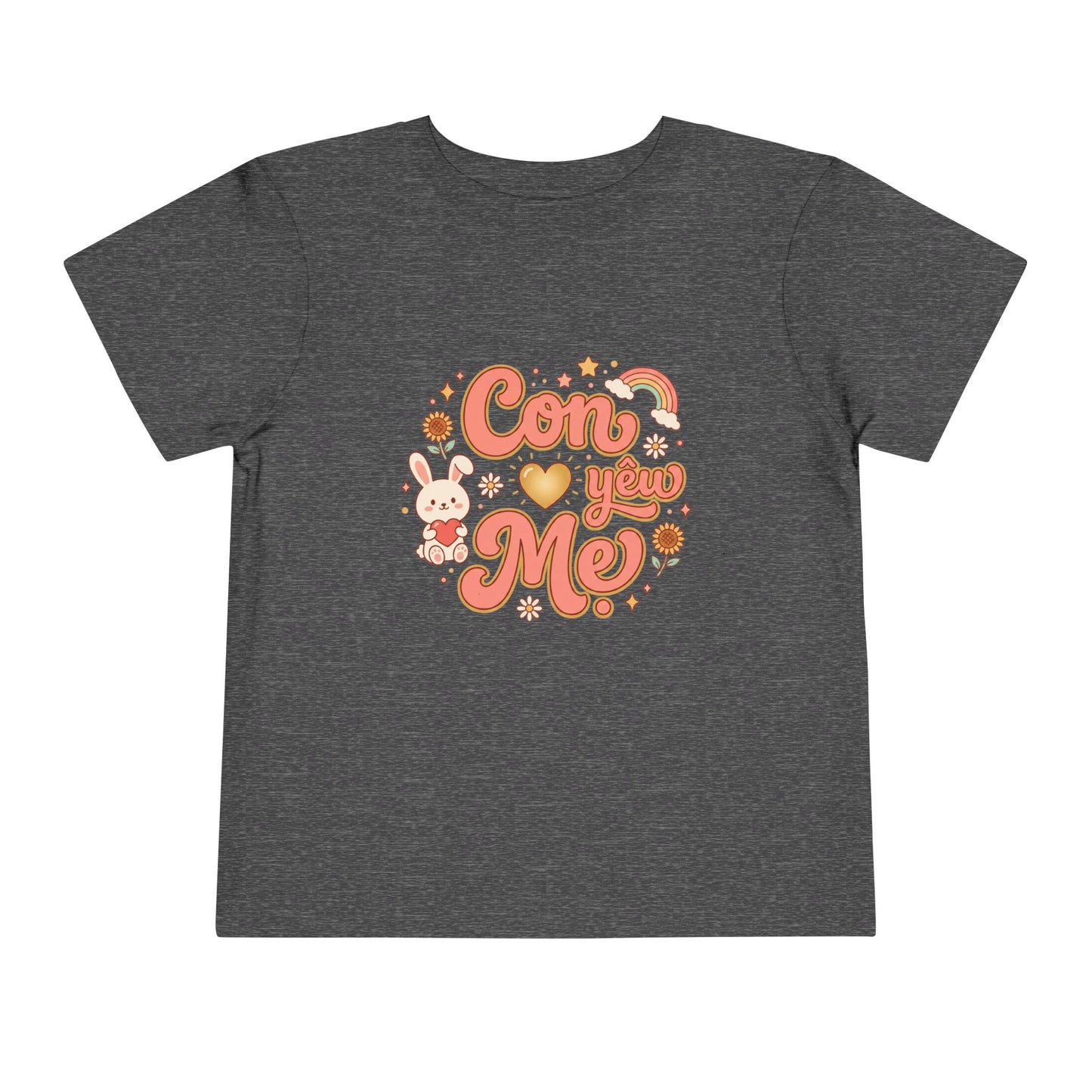 "Con Yêu Mẹ" Vietnamese American Mom-Loving Toddler Tee Shirt