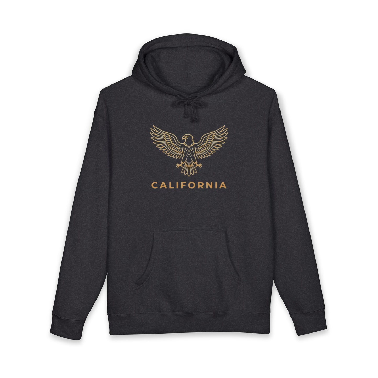 California Eagle Hoodie — Minimal Gold Graphic Pullover