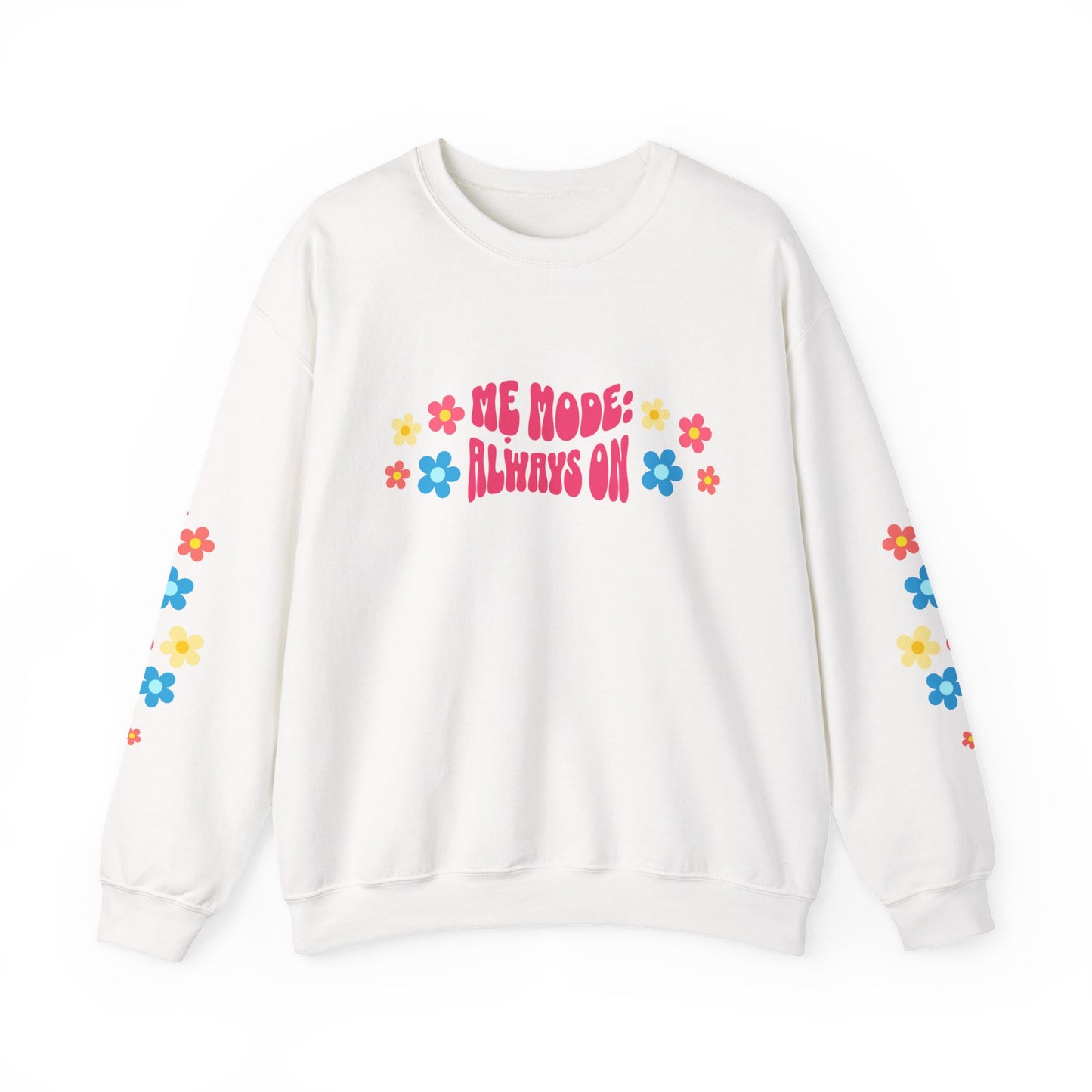 "Mẹ Mode: Always On" Vietnamese American Mom Floral Crewneck Sweatshirt