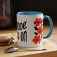 "Mẹ Mode: Always On" Red Floral Coffee Mug for Vietnamese American Moms