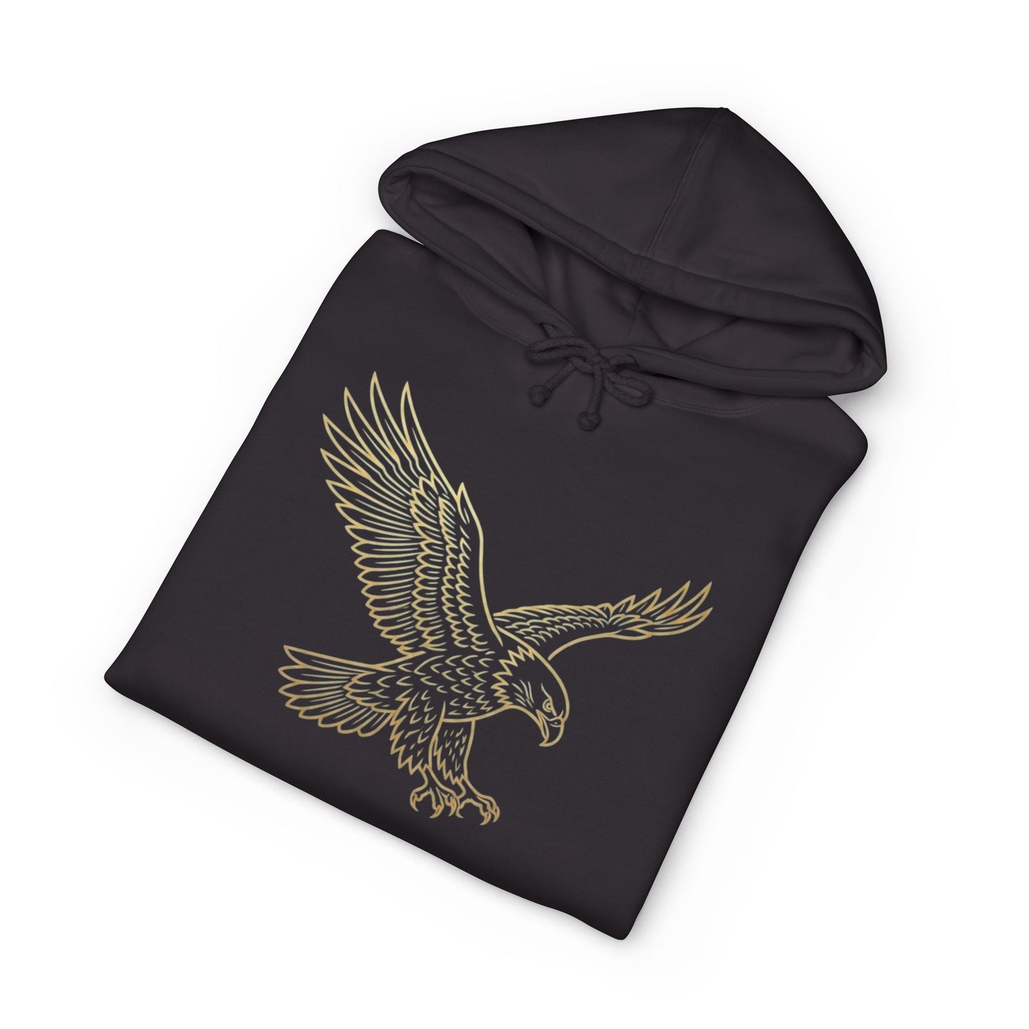 Eagle Outline Hoodie — Minimalist Soaring Eagle Graphic