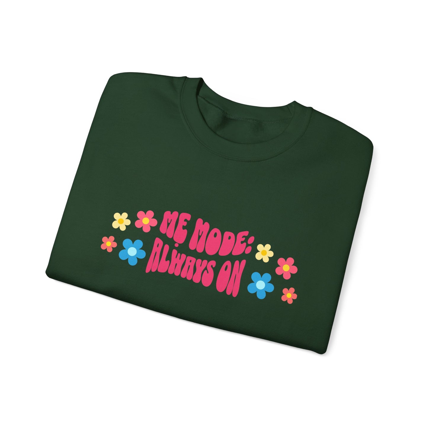 "Mẹ Mode: Always On" Vietnamese American Mom Floral Crewneck Sweatshirt