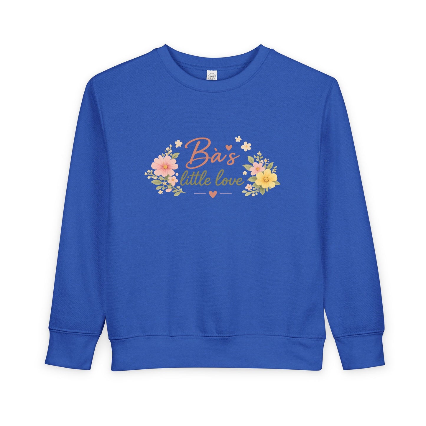 "Bà’s Little Love" Floral Vietnamese American Inspired Grandma Loving Toddler Sweatshirt