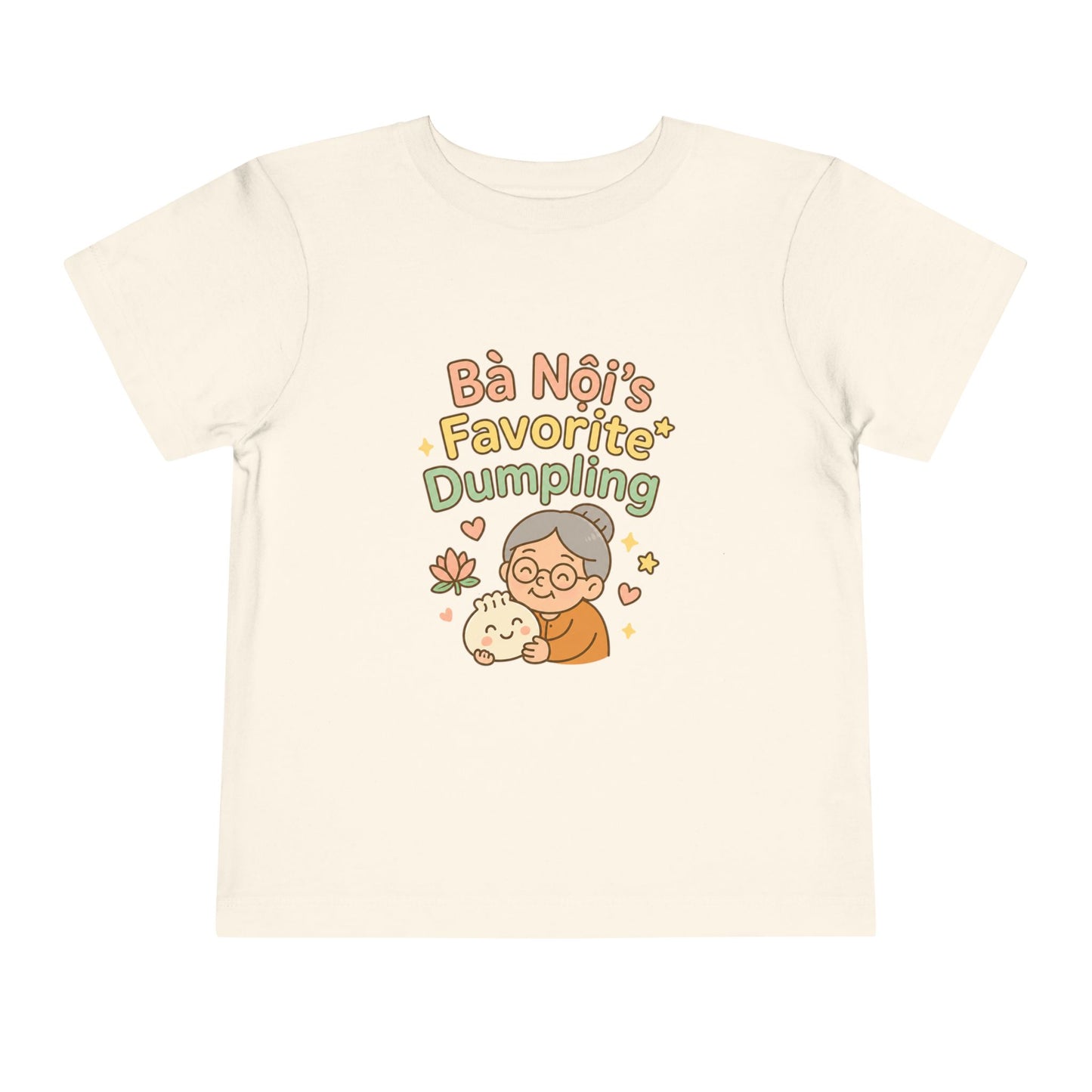 "Bà Nội's Favorite Dumpling" Toddler Tee — Vietnamese American Paternal Grandma Kids Shirt, Cute Dumpling Bond Gift