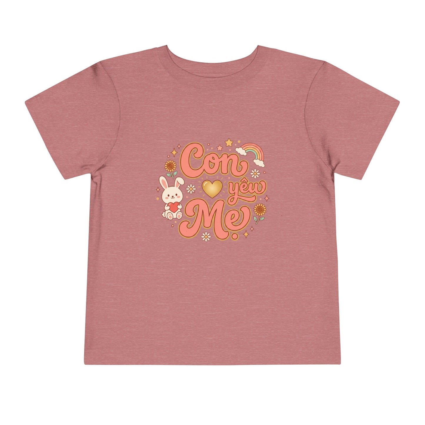 "Con Yêu Mẹ" Vietnamese American Mom-Loving Toddler Tee Shirt