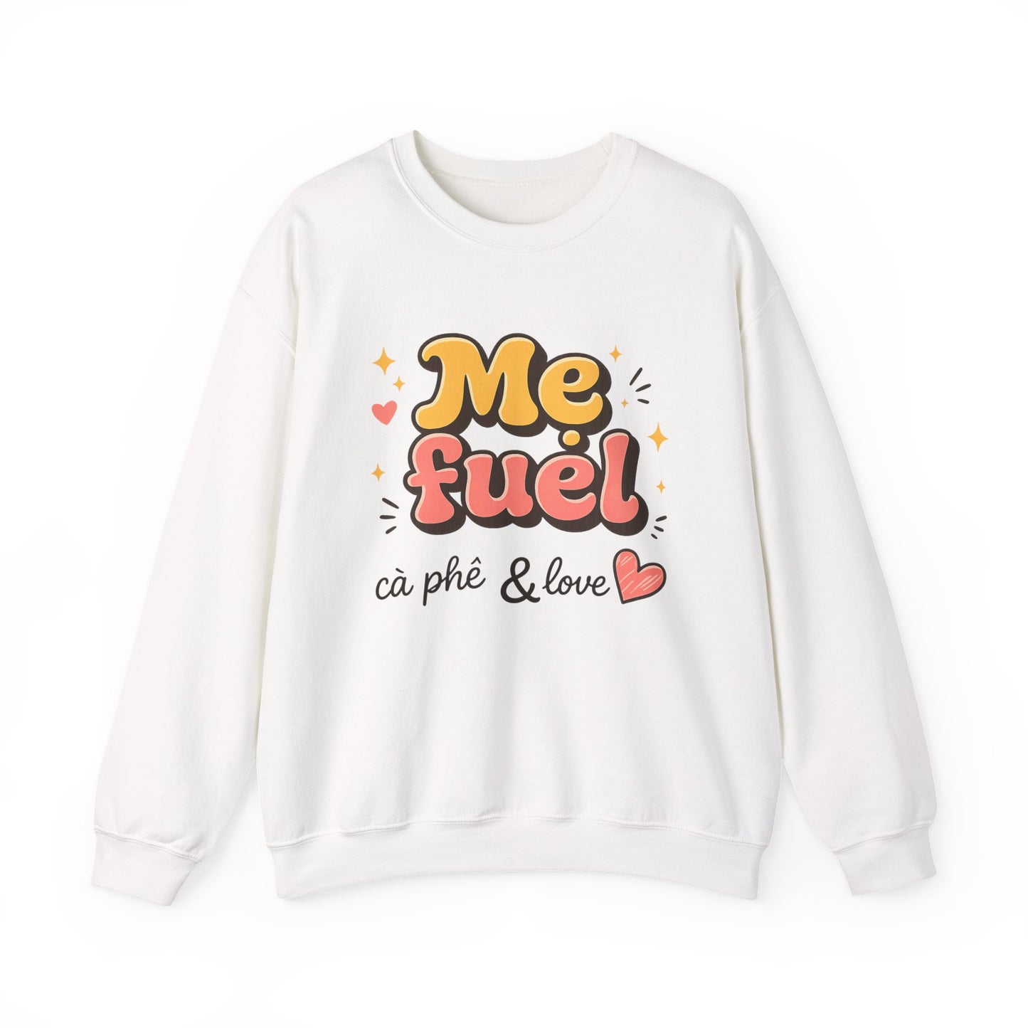 "Mẹ Fuel Cà Phê & Love" Crewneck — Vietnamese American Mom Sweatshirt