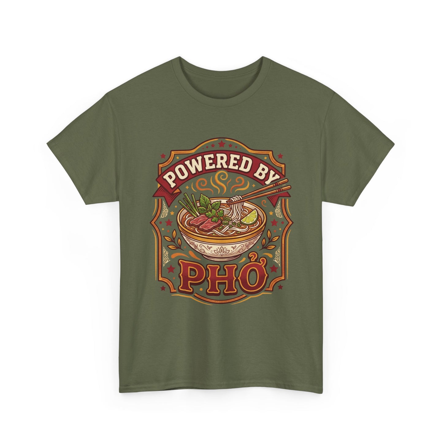 "Powered by Phở" T-Shirt — Vietnamese American Pride Tee