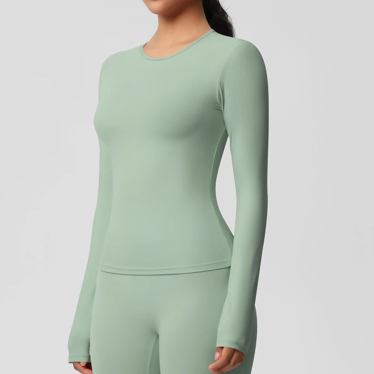 Women’s Long Sleeve Workout Top — Breathable & High Elastic