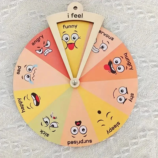 Wooden Emotional Regulation Wheel — 8-Emotion Learning Tool