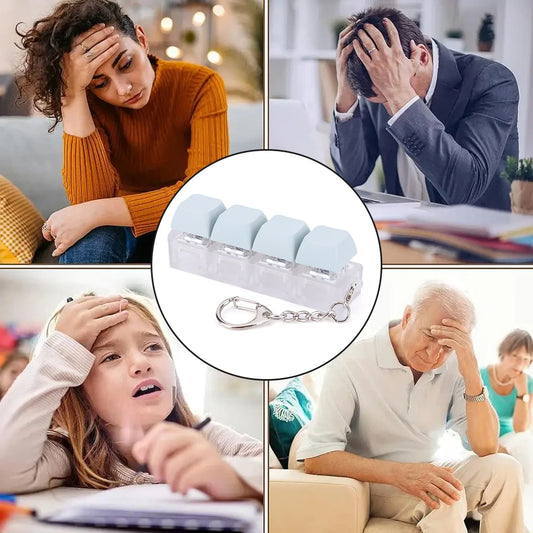 4 Keys Keyboard Keycaps Fidget Toy — DIY Finger Stress Relief Buttons