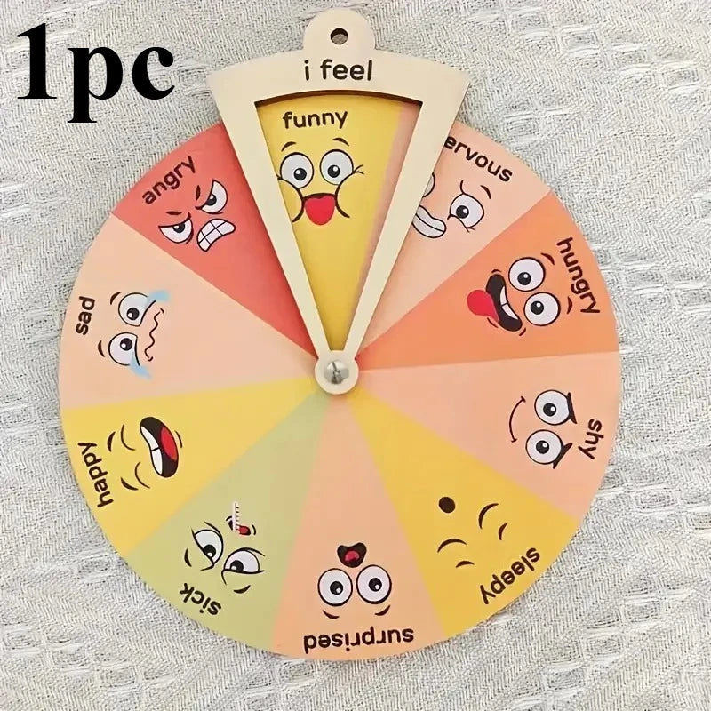 Wooden Emotional Regulation Wheel — 8-Emotion Learning Tool