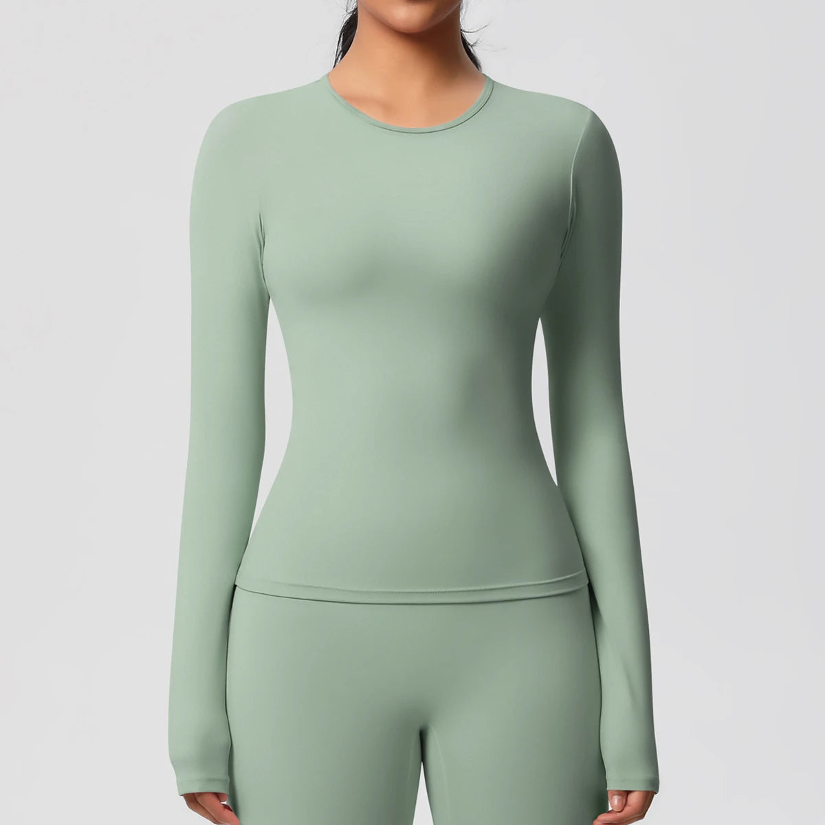 Women’s Long Sleeve Workout Top — Breathable & High Elastic