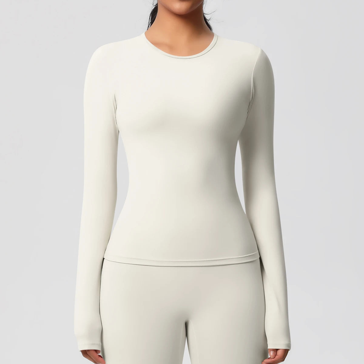 Women’s Long Sleeve Workout Top — Breathable & High Elastic