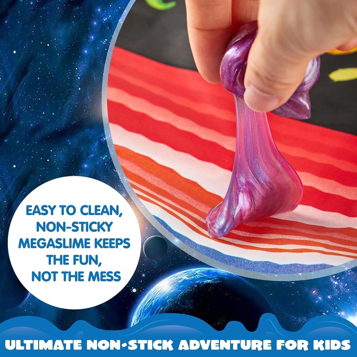 Joyfy 24 Pcs Mini Slime Party Favors — Multicolor Galaxy Slime Balls