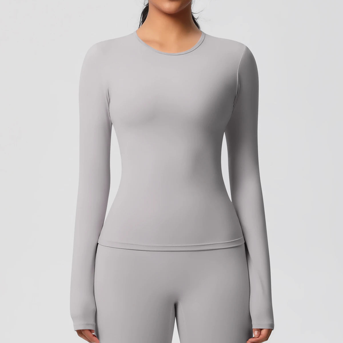 Women’s Long Sleeve Workout Top — Breathable & High Elastic