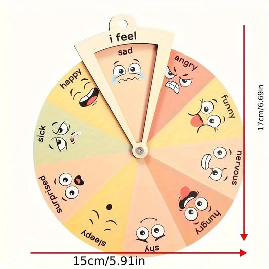 Wooden Emotional Regulation Wheel — 8-Emotion Learning Tool
