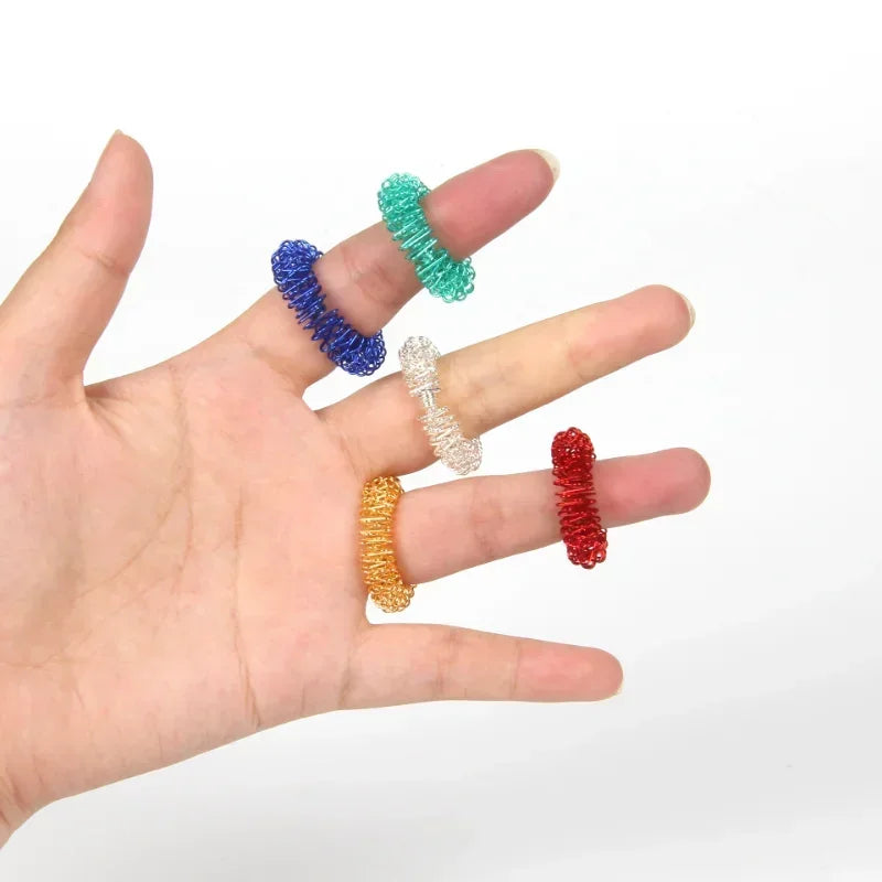 10pcs Finger Massage Sujok Rings — Acupuncture & Health Care Tool
