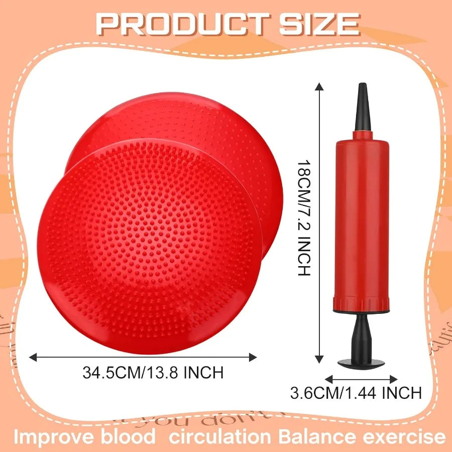 6 Pcs Wiggle Seat Inflated Wobble Cushion — Sensory Balance Disc for Kids
