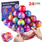 Joyfy 24 Pcs Mini Slime Party Favors — Multicolor Galaxy Slime Balls