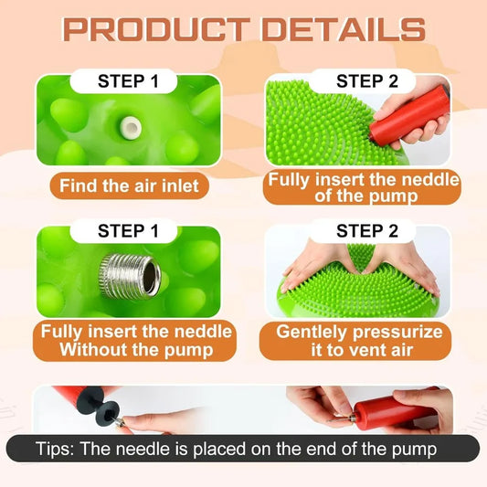 6 Pcs Wiggle Seat Inflated Wobble Cushion — Sensory Balance Disc for Kids