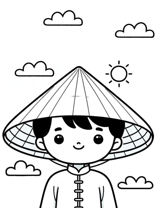 A to Z: Exploring Vietnam Through Colors Children's Coloring Book
